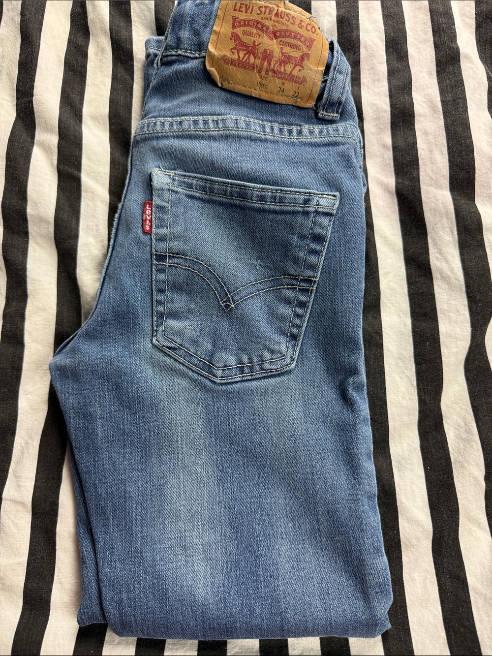 Levi's Kids Medium‎ Blue Distressed Slim Jeans